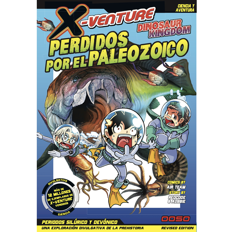 X-VENTURE: Dinosaur Kingdom 2. Perdidos por el Paleozoico
Autores: AIR TEAM / REDCODE and ALBBIE
IDIOMA: Castellano
Revisión/Corrección: Luis ALIS (NAGAREBOSHI)
Título original: X-Venture, Dinosaur Kingdom / 恐竜キングダム (2)
Formato: Rústica con solapas.
Dimensiones: 12,5 x 18,5 cm.
Páginas: 184 páginas A COLOR.
ISBN: 978-84-10032-09-5
LOS EXTRAS son EXCLUSIVOS solo para el período de las PRE-ORDER. Pasado el período de PRE-ORDER los tomos no irán con los extras. Preorder hasta el 18 de MAYO 2026. EXTRAS: 4 CARTAS DINOSAUR 2 del Silúrico y 2 del Devónico.